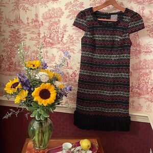 ANTHROPOLOGIE dress with FRINGE hem